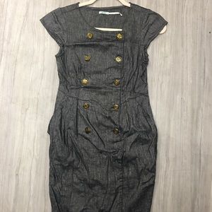 Vintage Inspired Buttoned Dress